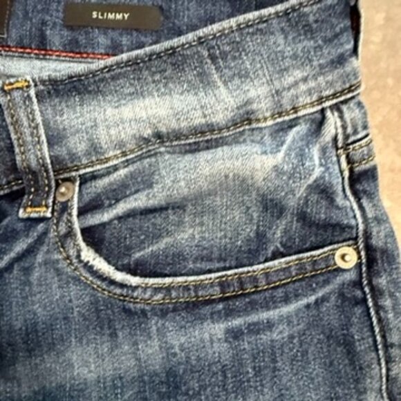 7 For All Mankind Slimmy Coachella Blue Jeans - Size 32 - Picture 8 of 16